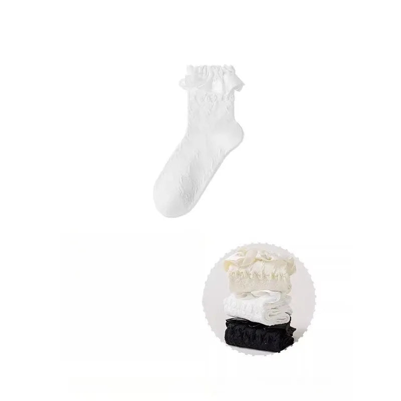 Velluxe Lace Ruffle Socks Set (3 Pairs)