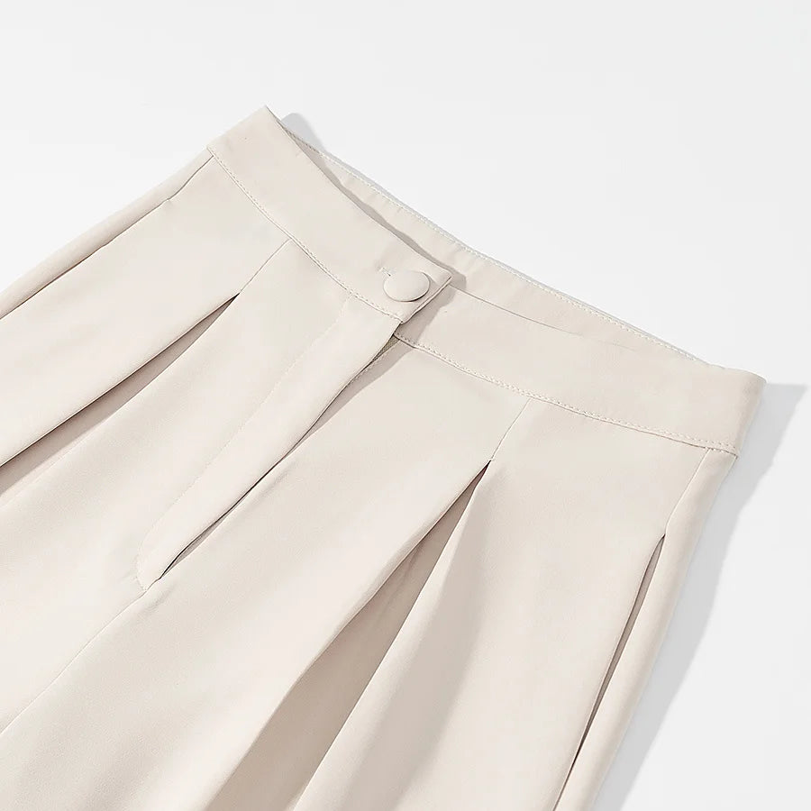 Velluxe Chic Slim Vest & Wide Leg Pants Set