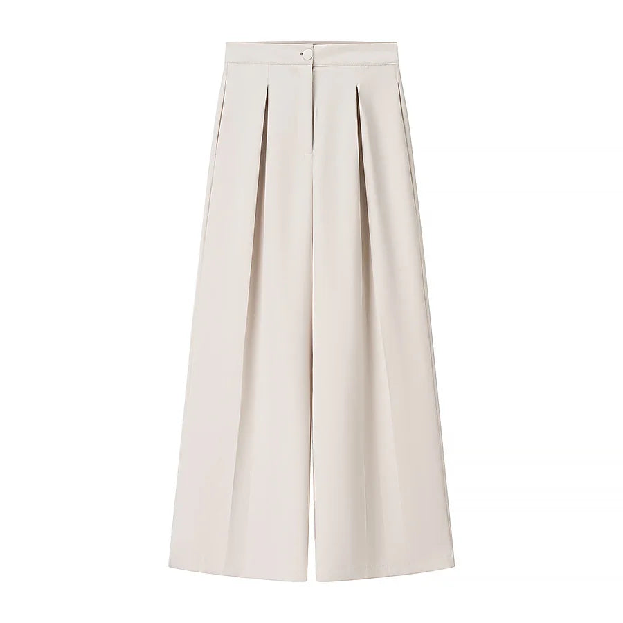 Velluxe Chic Slim Vest & Wide Leg Pants Set
