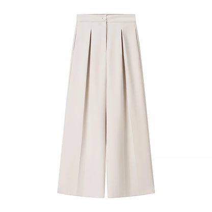 Velluxe Chic Slim Vest & Wide Leg Pants Set