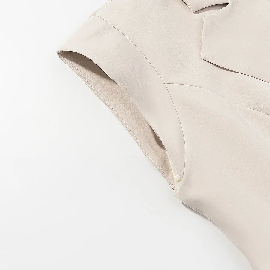 Velluxe Chic Slim Vest & Wide Leg Pants Set