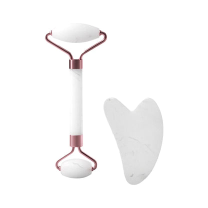 Velluxe Rose Quartz Face Roller & Gua Sha Set