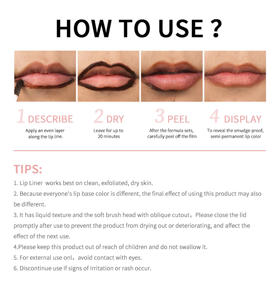Velluxe Peel-Off Lip Liner & Tint