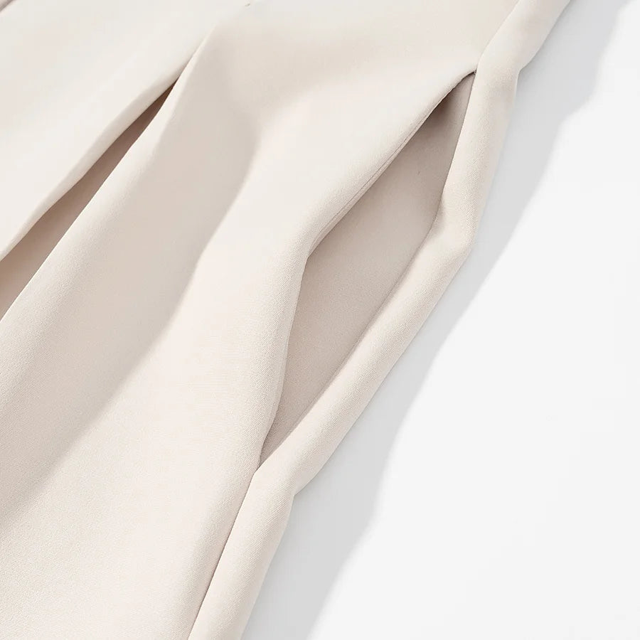 Velluxe Chic Slim Vest & Wide Leg Pants Set