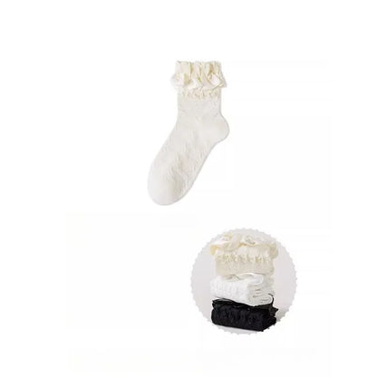 Velluxe Lace Ruffle Socks Set (3 Pairs)