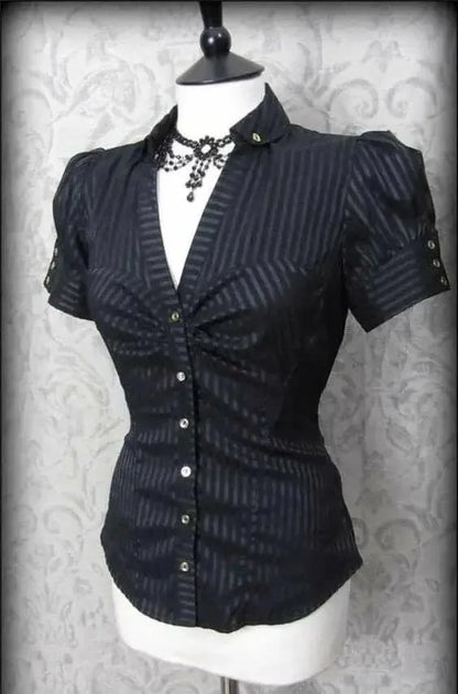 Velluxe Y2K Slim V-Neck Shirt