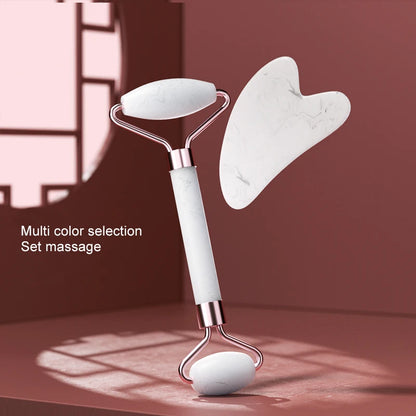 Velluxe Rose Quartz Face Roller & Gua Sha Set