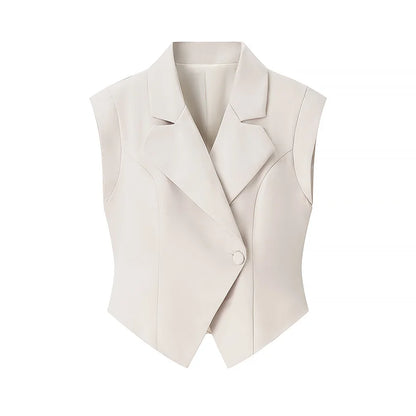 Velluxe Chic Slim Vest & Wide Leg Pants Set