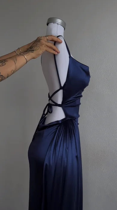 Velluxe Satin Slip Maxi Dress