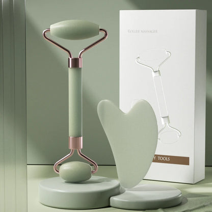 Velluxe Rose Quartz Face Roller & Gua Sha Set