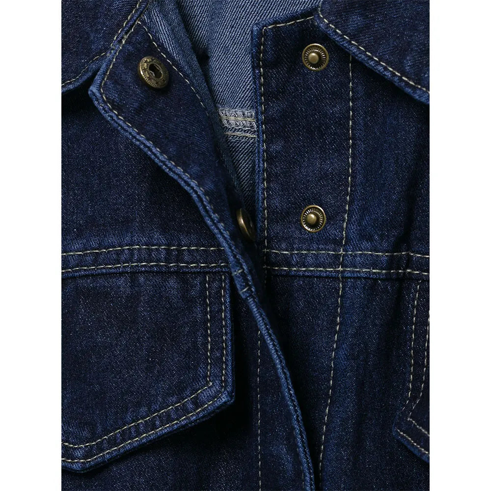 Velluxe Belted Denim Jacket & Wide Leg Jean Set
