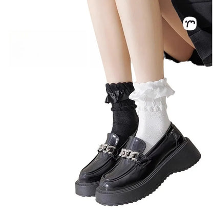 Velluxe Lace Ruffle Socks Set (3 Pairs)