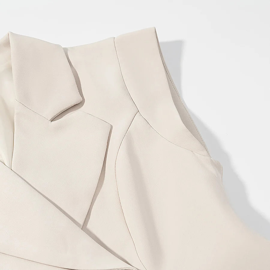 Velluxe Chic Slim Vest & Wide Leg Pants Set