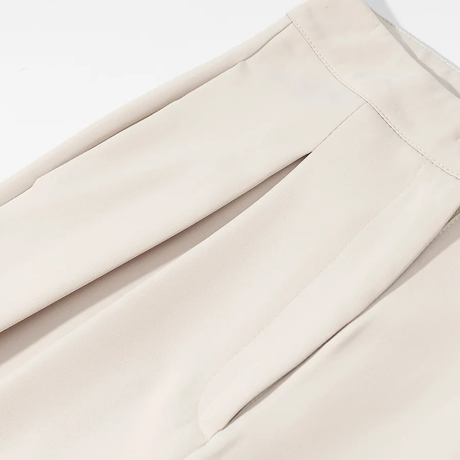 Velluxe Chic Slim Vest & Wide Leg Pants Set