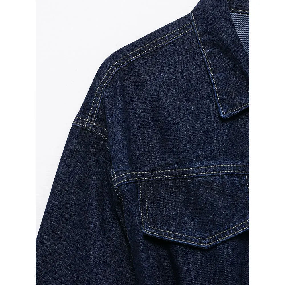 Velluxe Belted Denim Jacket & Wide Leg Jean Set