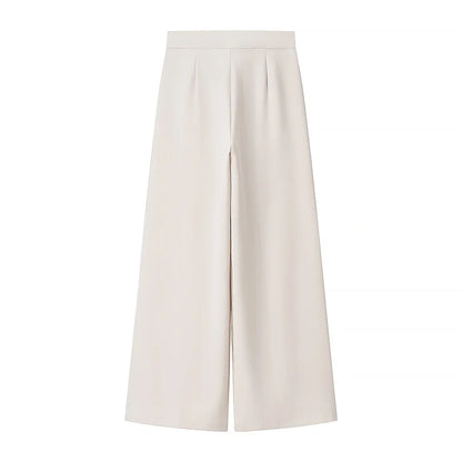 Velluxe Chic Slim Vest & Wide Leg Pants Set