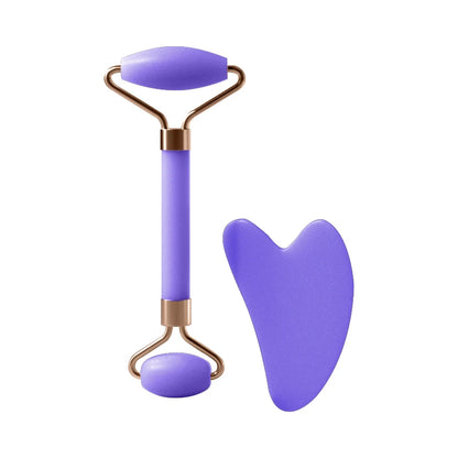 Velluxe Rose Quartz Face Roller & Gua Sha Set